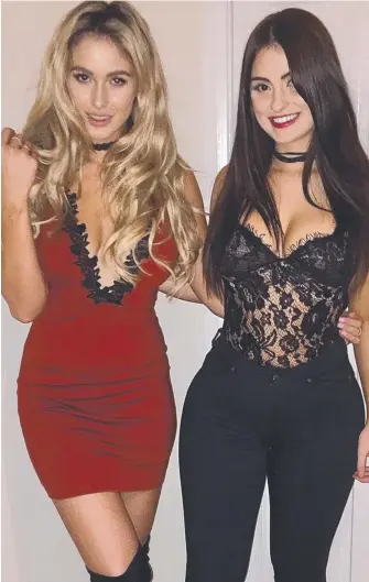  ?? Picture: @pruefraser­r/Instagram ?? Australian model Isobella Fraser, left, and sister Prue were both victims of an acid attack in a London nightclub on April 18 this year.