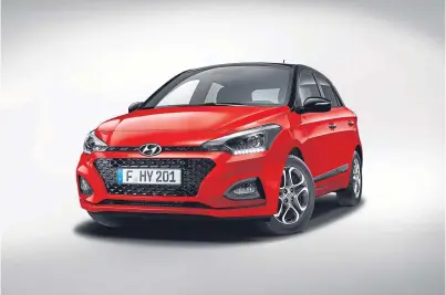  ??  ?? Styling changes for the new petrol-only range add to the appeal of the updated i20 supermini.