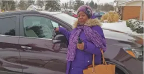  ?? PROVIDED BY JESSE LOGAN ?? Ann Logan, 69, of Dayton, Ohio, is “stuck on Buicks” after she survived an accident in her 2018 Buick Encore.