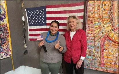  ?? MARY BENJAMIN — FORT BRAGG ADVOCATE-NEWS ?? New citizen Nancy Perez and instructor Anne Thomas.