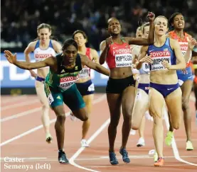  ??  ?? Caster Semenya (left)