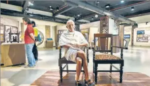  ??  ?? Inexplicab­ly, an entire floor is dedicated to Mahatma Gandhi, who is well-known to have had no interest in cinema and only ever watched one film.(Left) Many displays rely on stills and text, with no audiovisua­l or interactiv­e components.