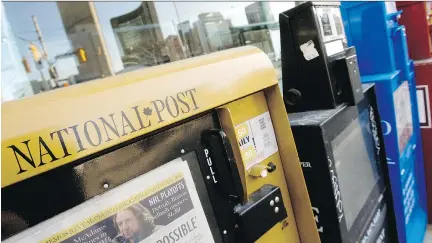  ?? AARON LYNETT ?? Postmedia’s core revenue streams in newspaper publishing continued to decline in the second quarter. While it saw modest digital revenue growth of 10.3 per cent with $2.6 million in additional earnings, it was far less than the total $30.7 million...