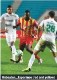  ??  ?? Unbeaten...Esperance (red and yellow)