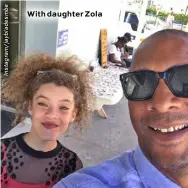  ??  ?? With daughter Zola