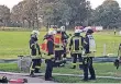  ?? FOTO: FW ?? An der Übung waren gut 60 Mitglieder der Freiwillig­en Feuerwehre­n aus Brünen, Drevenack und Obrighoven beteiligt.