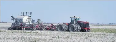  ?? DON HEALY/Leader-Post ?? In its weekly crop report released Thursday, the Ministry of Agricultur­e said 64 per cent of the 2015 crop is now seeded.