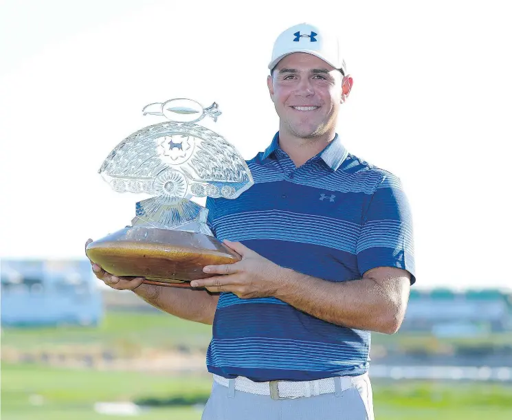  ?? — GETTY IMAGES ?? Gary Woodland was the latest playoff champion on the PGA Tour after claiming the Waste Management Phoenix Open title Sunday in Scottsdale, Ariz.