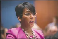  ?? The Associated Press ?? MAYOR: Atlanta Mayor Keisha Lance Bottoms speaks on July 17, 2019, during a Senate Democrats' Special Committee on the Climate Crisis on Capitol Hill in Washington.