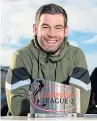  ??  ?? Peter Macdonald had a successful career, here with the Ladbrokes League 2 Player of the Month Award during his time at Stirling Albion.