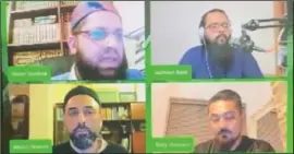  ?? PHOTOS: FACEBOOK ?? Shaykh Asrar Rashid, left and above, top left, appearing on the 5Pillars video