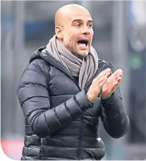 ??  ?? Manchester City manager Pep Guardiola