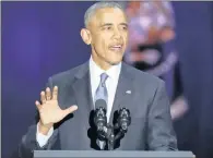  ?? PICTURE: EPA ?? LASTING LEGACY: US president Barack Obama delivers his farewell address at McCormick Place in Chicago, Illinois, on Tuesday.