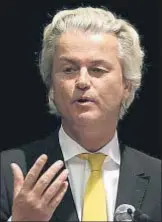  ?? MIKE STONE / REUTERS ?? Geert Wilders