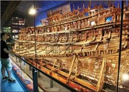  ??  ?? WINDOW ON THE PAST: The Mary Rose on display in Portsmouth last week