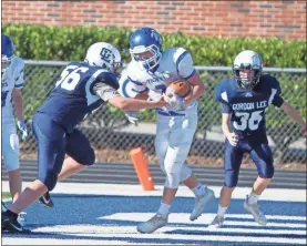  ??  ?? Ringgold’s Sean Greene had 168 yards and three touchdowns on the ground and the Tigers rushed for over 300 yards in a 36-6 win at Gordon Lee this past Thursday.