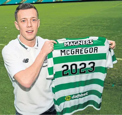  ?? Picture: SNS. ?? Callum McGregor has signed a new contract with Celtic until 2023.