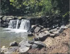  ?? PHOTO COURTESY OF NEWLIN GRIST MILL ?? Both dams, the diversion channel, and millrace were damaged.