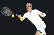  ?? THE ASSOCIATED PRESS ?? Andy Murray practices Saturday ahead of Wimbledon, which starts Monday in London.