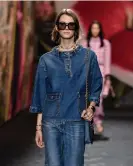  ?? Photograph: WWD/Getty Images ?? Double denim on the Chanel catwalk.