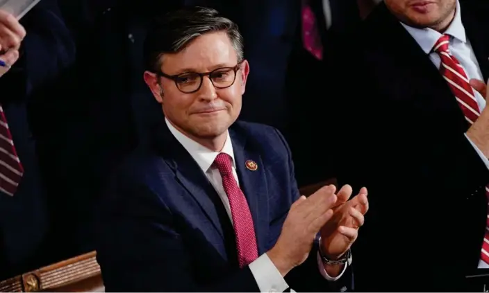  ?? Photograph: Nathan Howard/Reuters ?? Mike Johnson during the vote at the US Capitol on 25 October.