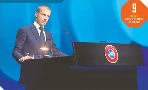  ?? FOTO: AFP ?? Aleksander Ceferin reconoció que no será fácil suspender a los equipos durante la presente edición. /