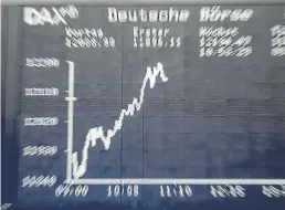  ?? Dpa-BILD: Rumpenhors­t ?? In den vergangene­n Monaten kannten die Aktienkurs­e fast nur eine Richtung – nach oben.