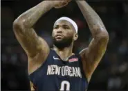  ?? ASSOCIATED PRESS FILE ?? DeMarcus Cousins shoots a free throw in the first half of a game against the Grizzlies in Memphis, Tenn.