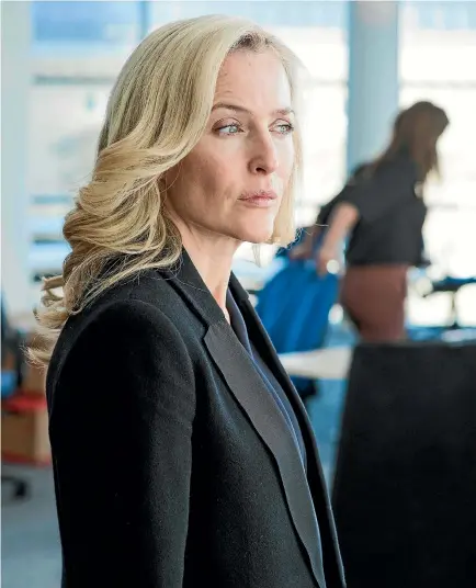  ??  ?? Yes, Gillian Anderson’s The Fall character DCI Stella Gibson is flawed, yet her flaws are the obverse of her virtues.