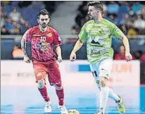  ?? FOTO: LNFS ?? Diego Fávero y Álex. Hoy, Palma Futsal-ElPozo Murcia