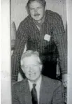  ??  ?? Manawatu¯ Standard photograph­er Maurice Costello with Jimmy Carter.