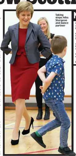  ??  ?? Taking steps: Miss Sturgeon and dance partner