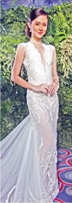  ??  ?? Bridal dressing made affordable with the Francis Libiran Bridal collection