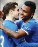  ??  ?? Scott Wright and Alfredo Morelos