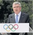  ?? REUTERS ?? IOC president Thomas Bach.