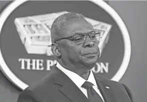  ?? ALEX BRANDON/AP ?? Defense Secretary Lloyd J. Austin III, a retired four-star Army general, served as a commander in Afghanista­n in the early years of the war.