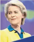  ?? FOTO: AFP ?? EU-Kommission­spräsident­in Ursula von der Leyen verspricht der Ukraine Hilfe beim Wiederaufb­au.