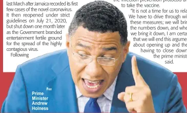  ?? FILE ?? Prime Minister Andrew Holness