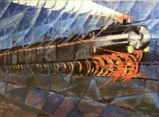  ?? ?? Opera
«Treno notturno in corsa» del futurista Pippo Rizzo (1926) Palermo