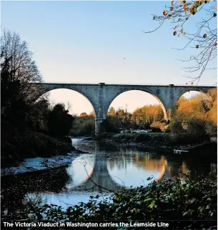  ?? ?? The Victoria Viaduct in Washington carries the Leamside Line