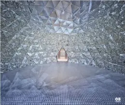  ??  ?? 08 08 Crystal Dome inside the Swarovski Kristallwe­lten modelled after Sir Richard Buckminste­r Fuller geodesic dome