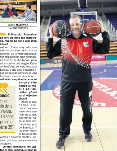  ??  ?? ALEGRÍA. García muestra sus satisfacci­ón por su inicio en la ACB.