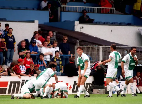  ??  ?? Below How it all began: a Turkish trouncing at the Goldstone Ground