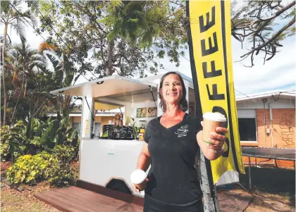  ??  ?? Livin Coffee Co owner Louise Whitcher has been forced to shut her coffee van. Picture: Scott Powick