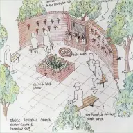  ??  ?? Artist’s impression of a memorial garden to be set up at Accrington Stanley FC