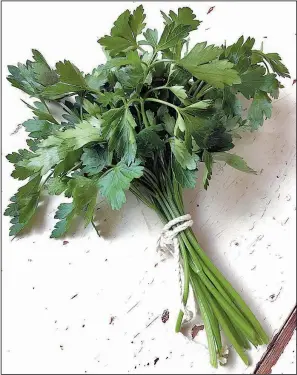  ?? Arkansas Democrat-Gazette file photo/KELLY BRANT ?? Flat-leaf parsley, also known as Italian parsley, is said to be less bitter than its curly cousin.