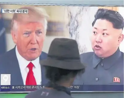  ?? (AP) ?? Duelo de alcance global. Donald Trump y Kim Jong-un, actores de una escalada que alerta al mundo.