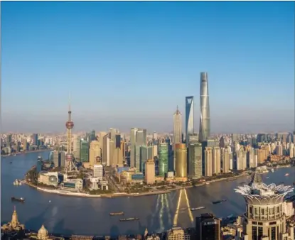  ?? GAO ERQIANG / CHINA DAILY ?? A view of Shanghai’s Pudong New Area.