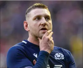  ?? ?? Scotland No. 10 Finn Russell is currently ruled out with a groin injury