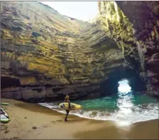  ?? Photo by Paul Deering. ?? Paul Deering and his friends stumbled across this hidden cave near Ballybunio­n while surfing.